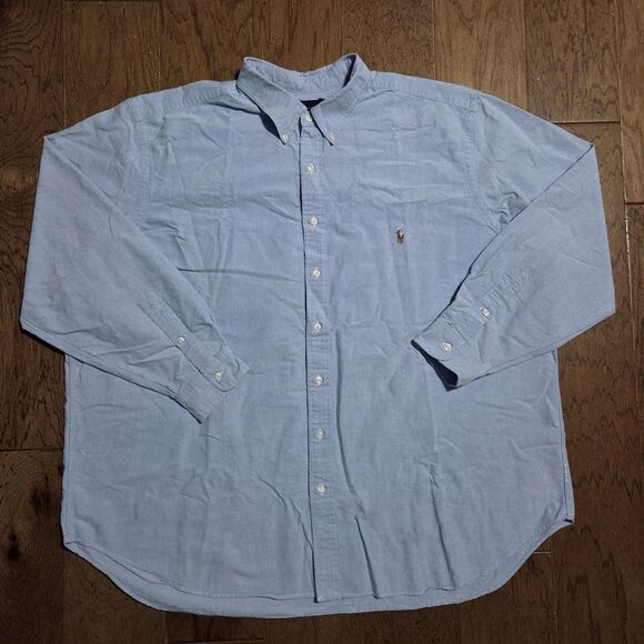 Polo Ralph Lauren Shirt Men 3XB Big 3XL Big Oxford Button Flesh Pony Classic Fit - Picture 1 of 7